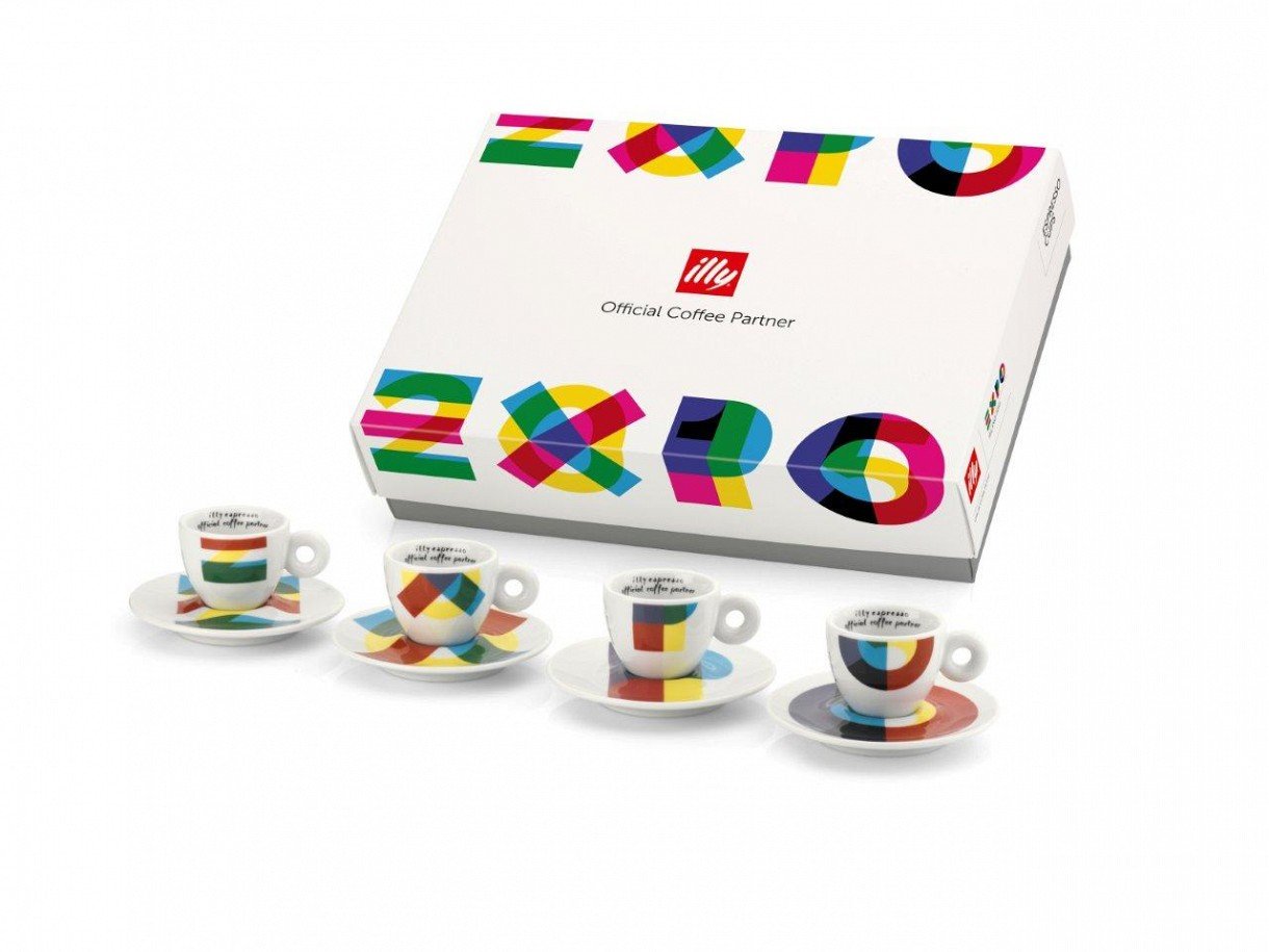 Illy 4 espresso cups Decorate Expo Milano 2015, ceramic Illy 4 espresso cups Decorate Expo Milano 2015, ceramic